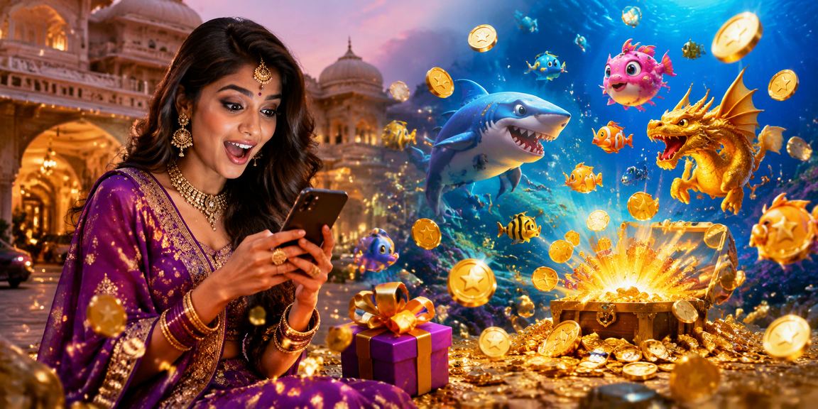 Playing fishing slot in India gaming portal